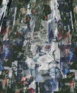 魔女の秘密柄チュール重ね異素材切替シャツワンピース-16