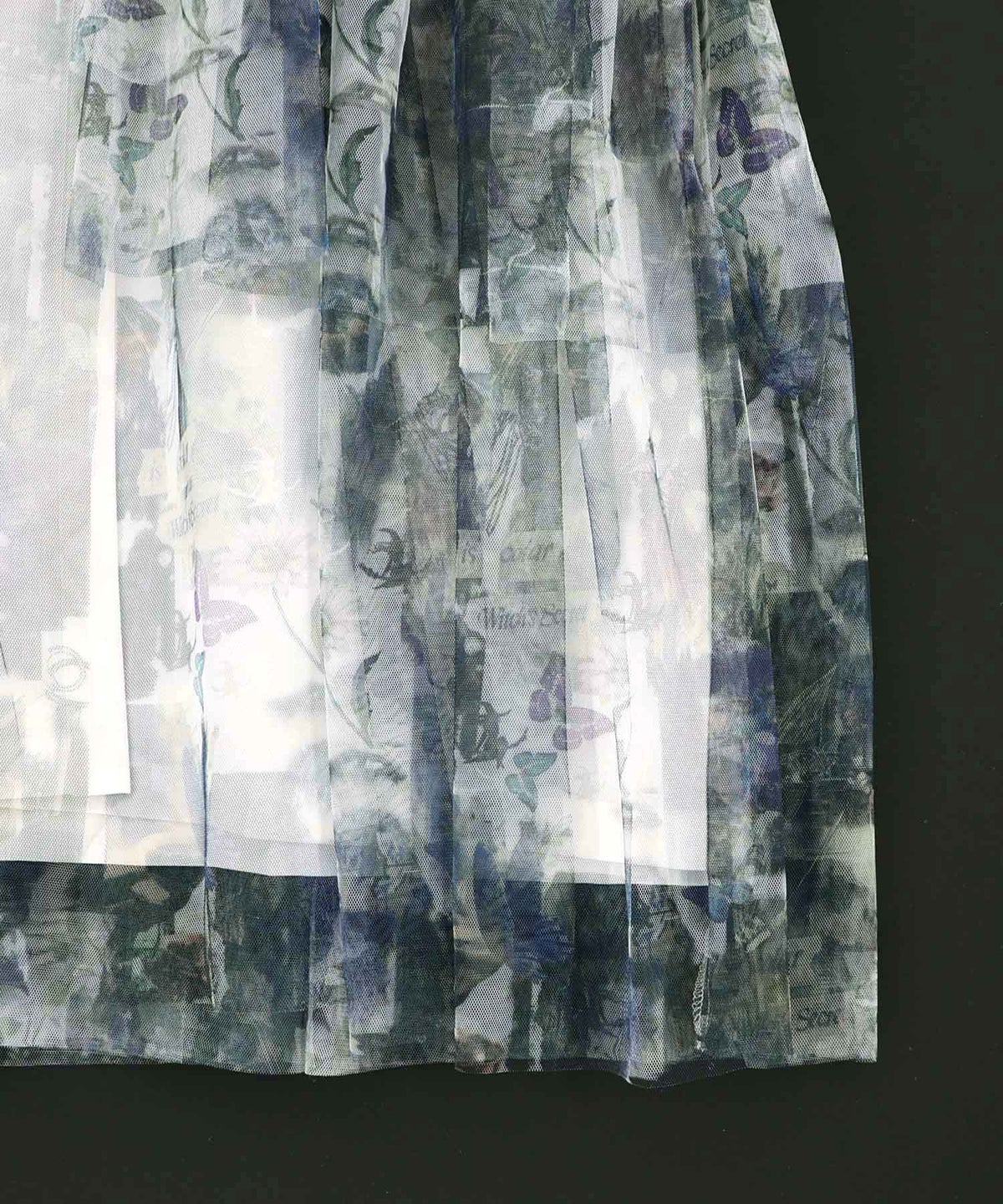 魔女の秘密柄チュール重ね異素材切替シャツワンピース-22