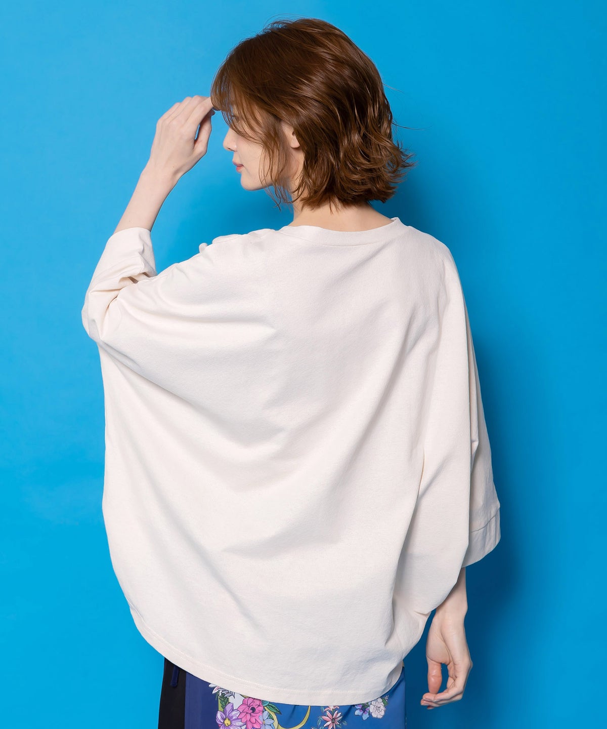 ツリーハウス柄麻タッチコットンプルオーバー-5