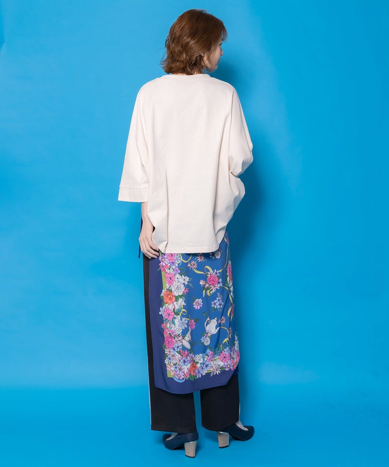 ツリーハウス柄麻タッチコットンプルオーバー-6