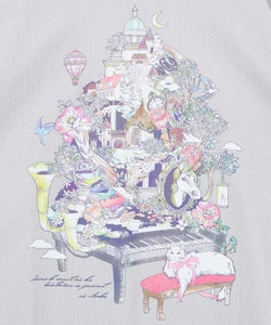 ツリーハウス柄麻タッチコットンプルオーバー-11