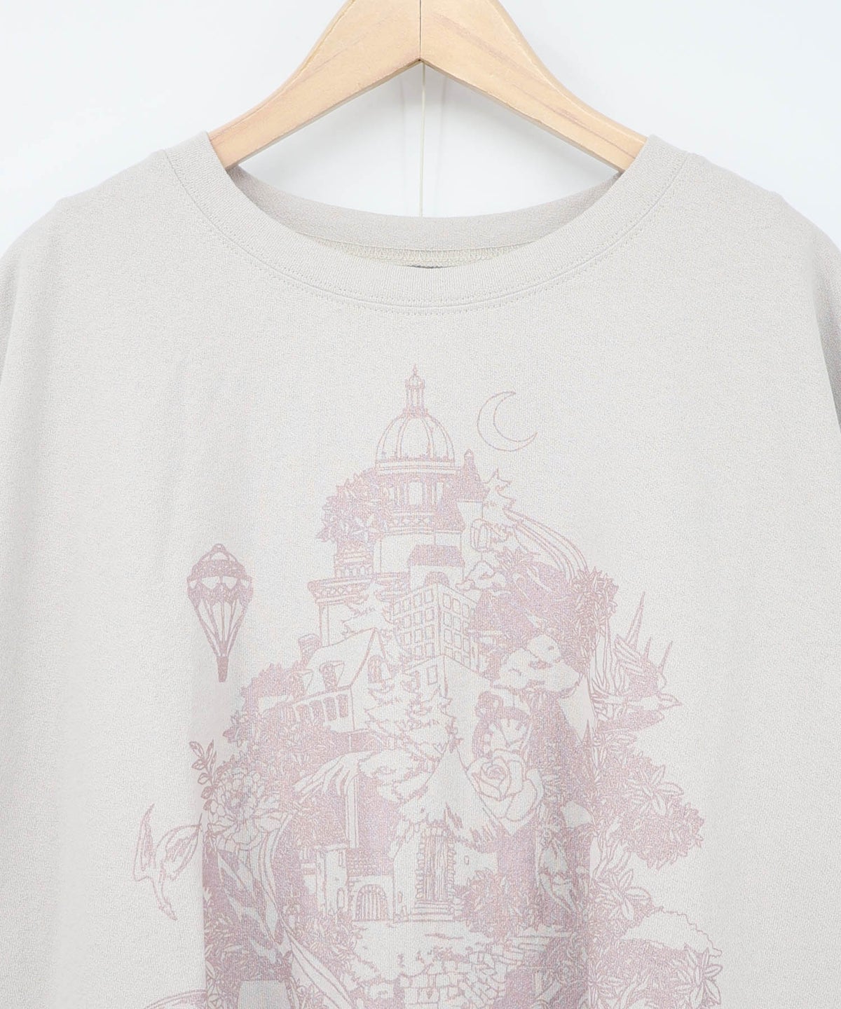 箔ラメ入りツリーハウス柄プリーツ切替ワンピース-23