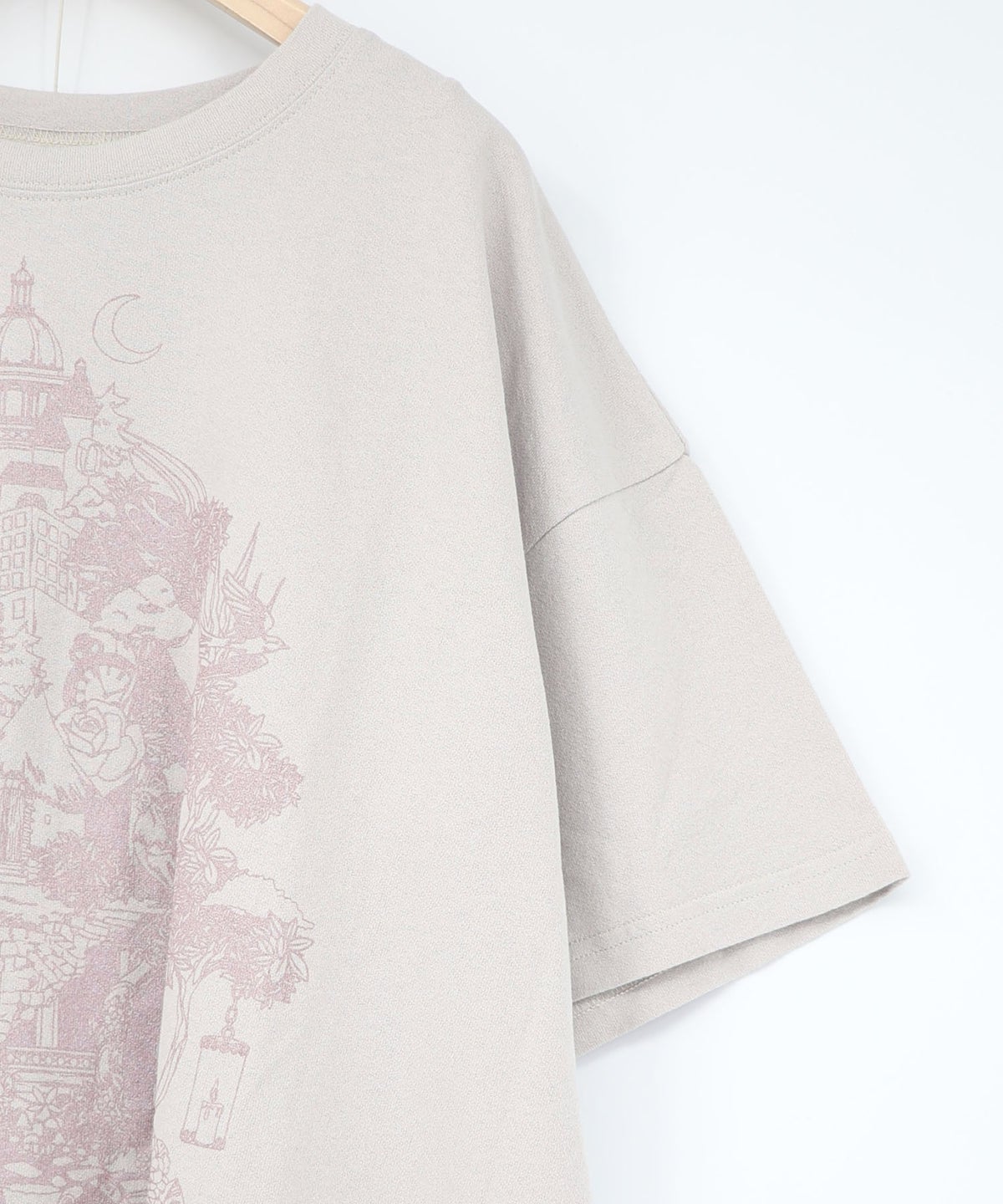 箔ラメ入りツリーハウス柄プリーツ切替ワンピース-24