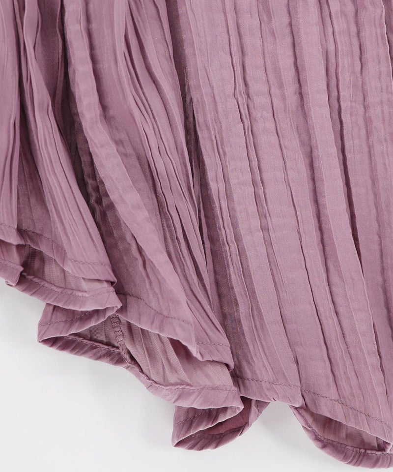 箔ラメ入りツリーハウス柄プリーツ切替ワンピース-28