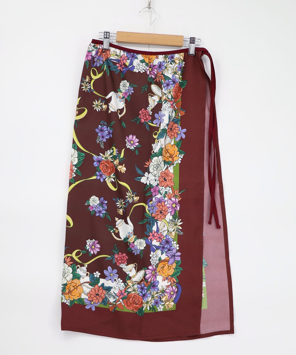 スカーフ柄巻きスカート付きパンツ-13