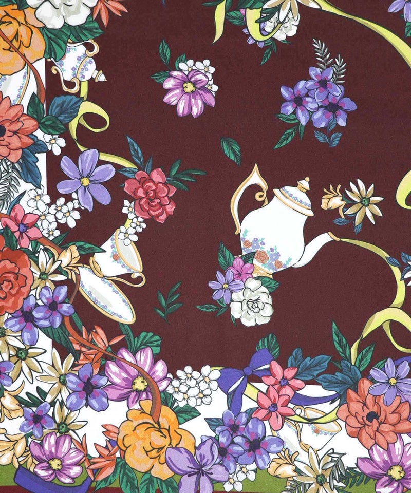 スカーフ柄巻きスカート付きパンツ-14