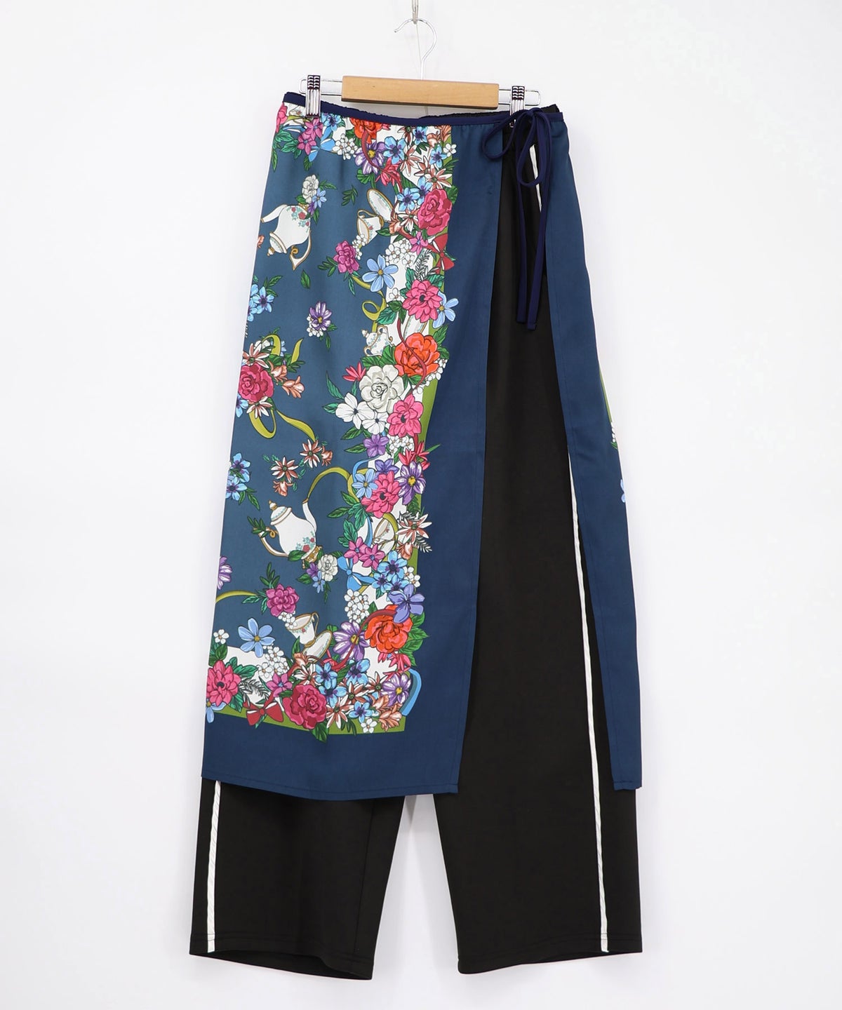 スカーフ柄巻きスカート付きパンツ-15