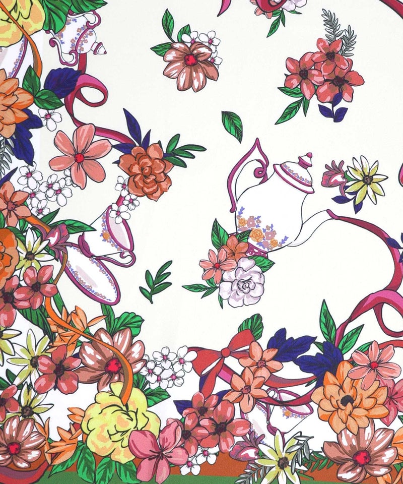 スカーフ柄巻きスカート付きパンツ-22