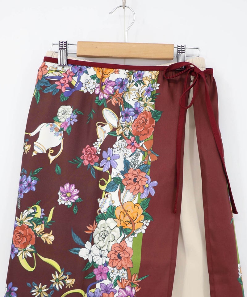 スカーフ柄巻きスカート付きパンツ-23