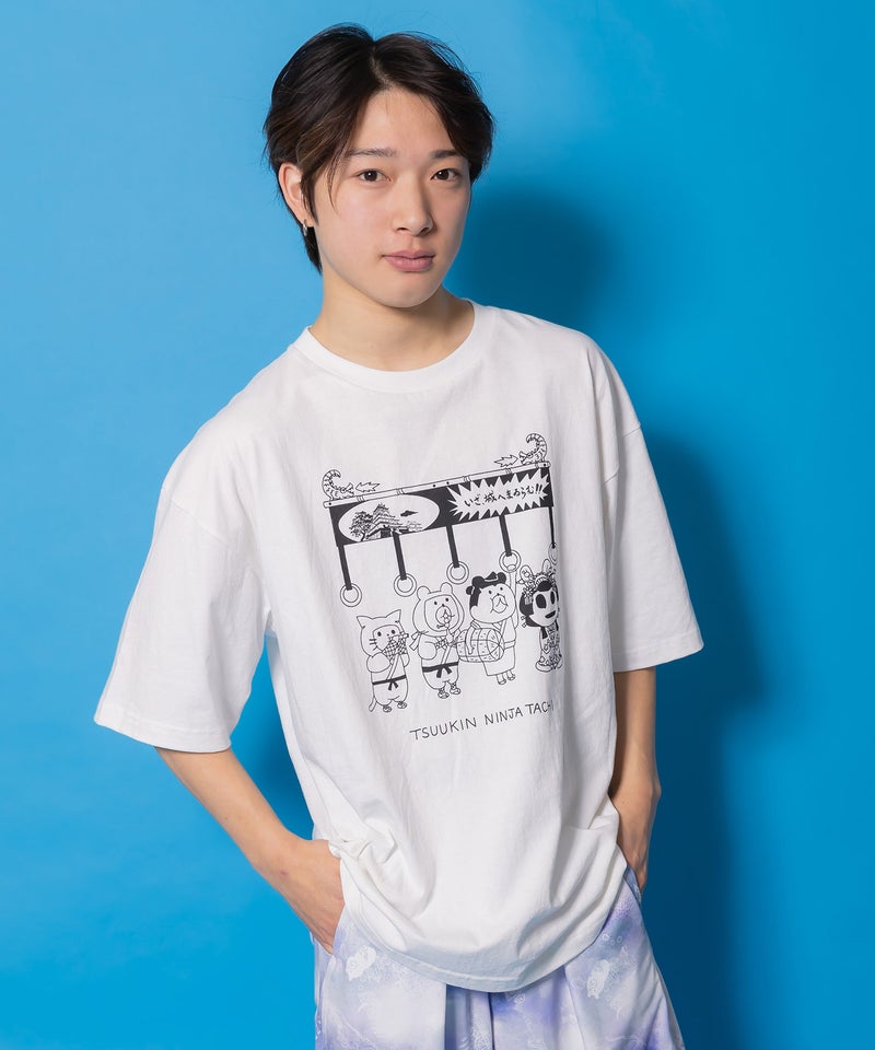 通勤Parity忍者柄Tシャツ-1