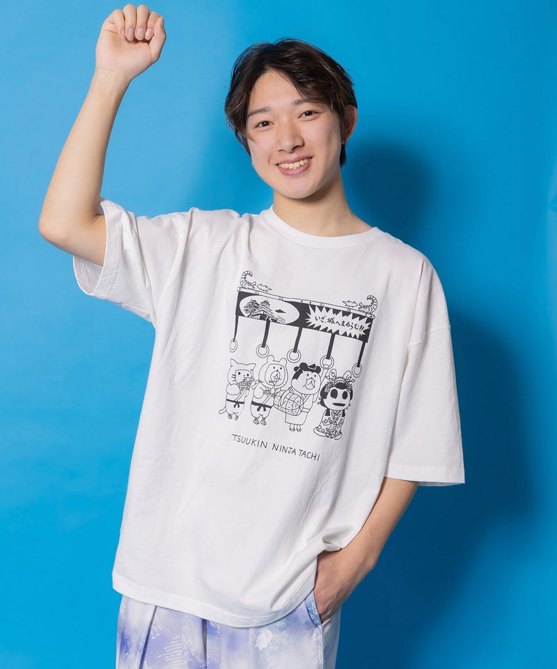 通勤Parity忍者柄Tシャツ-2