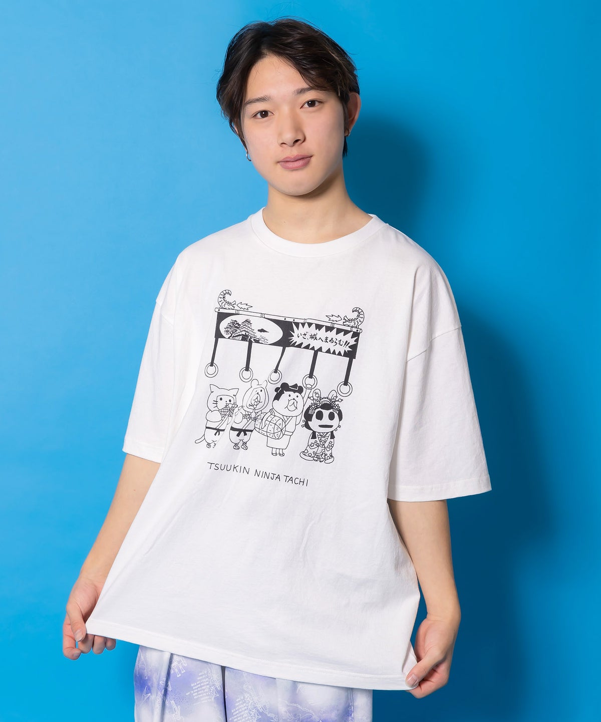 通勤Parity忍者柄Tシャツ-3