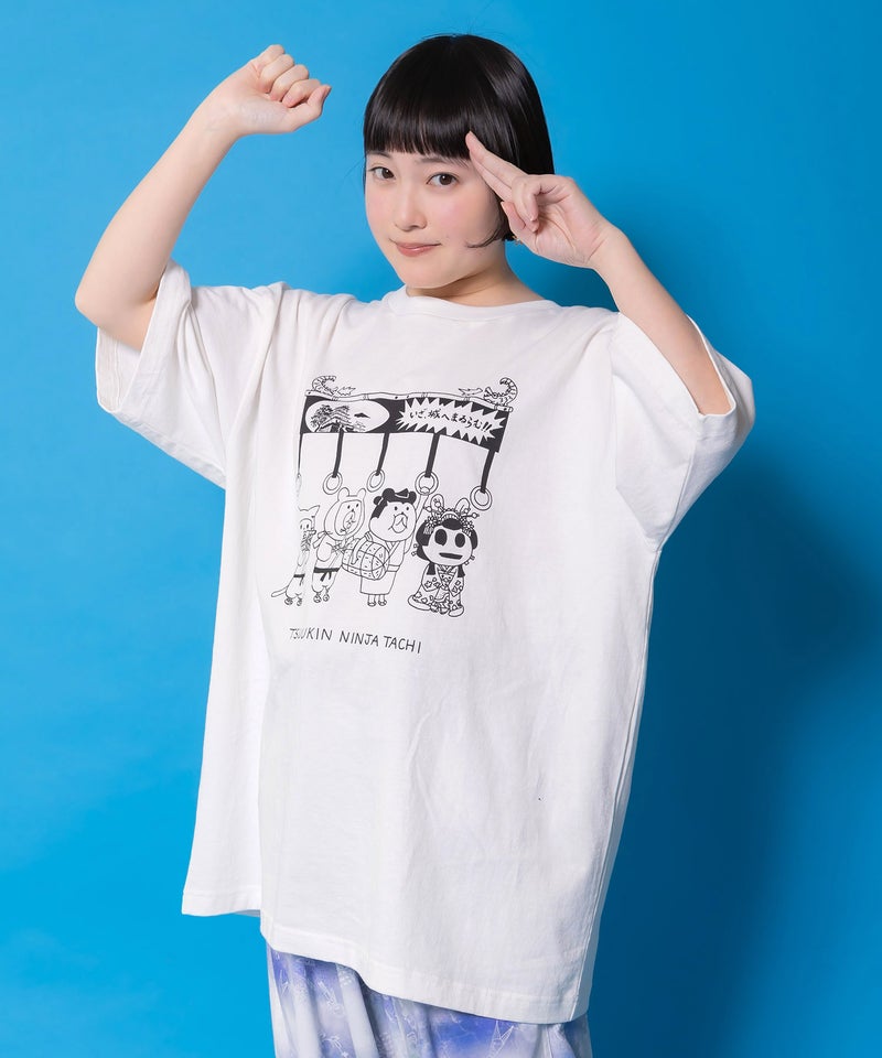 通勤Parity忍者柄Tシャツ-8