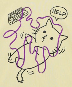 カセットテープにからまるネコTシャツ-17