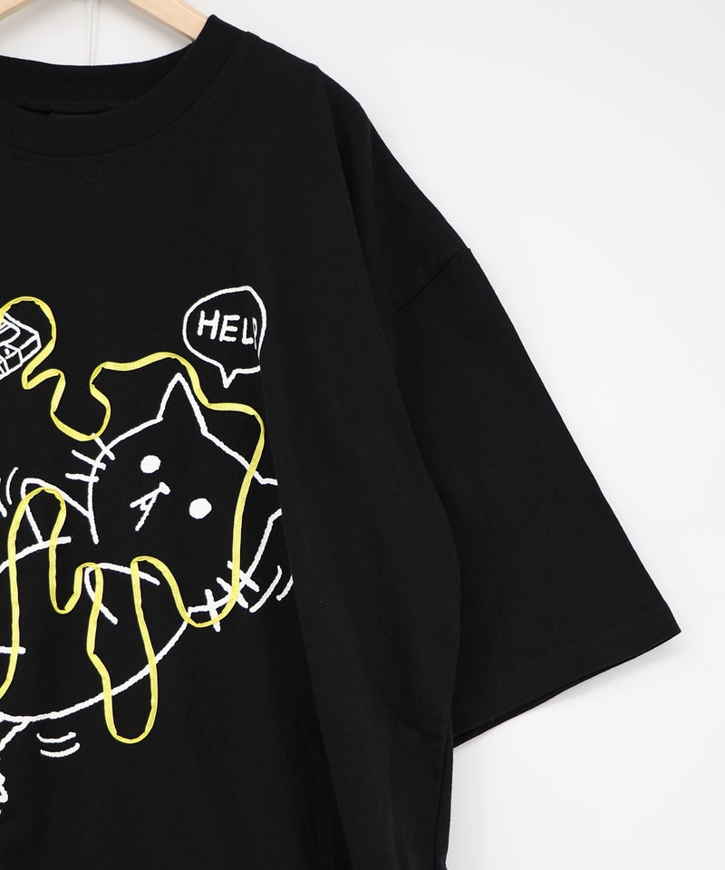 カセットテープにからまるネコTシャツ-19