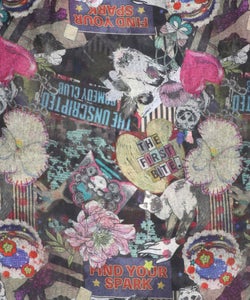 花ネコ柄シアー素材ティアードシャツワンピ-12