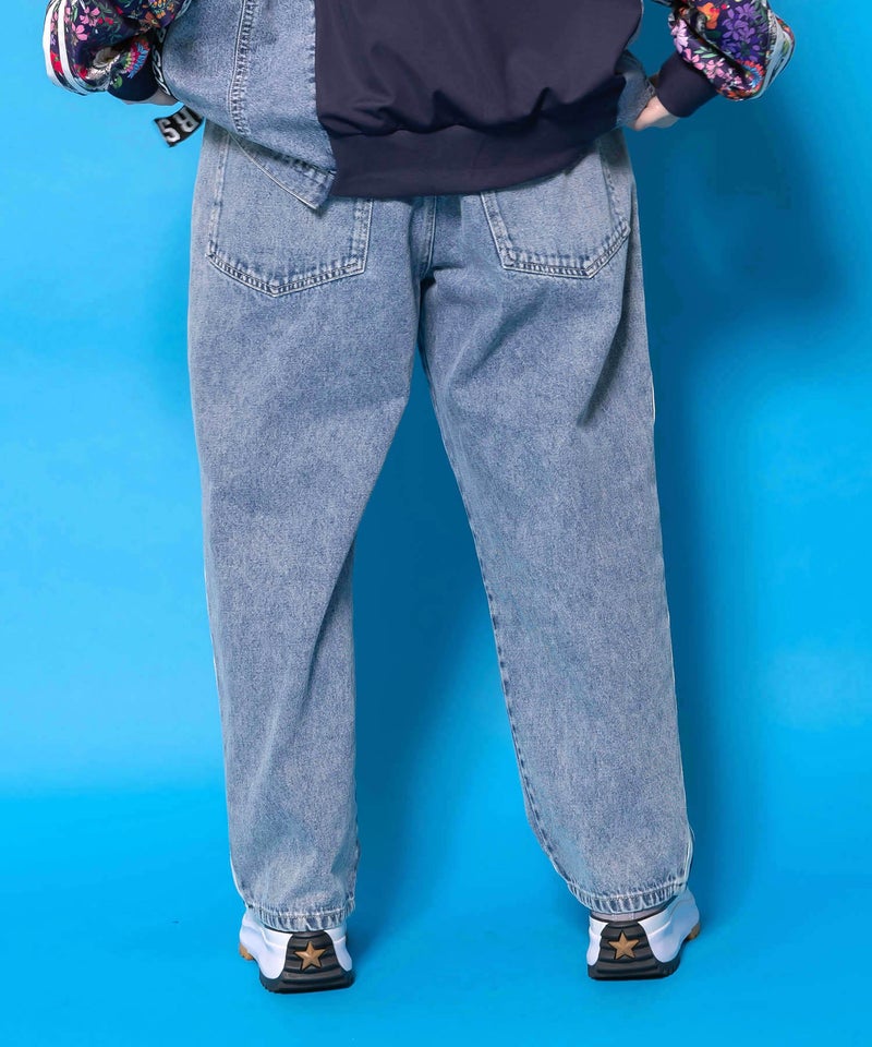 蝶ラインテープ付きデニムパンツ-6