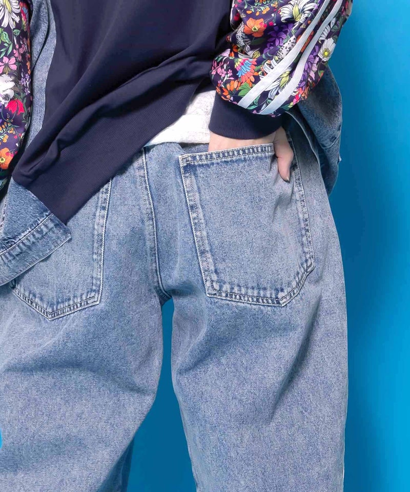 蝶ラインテープ付きデニムパンツ-8