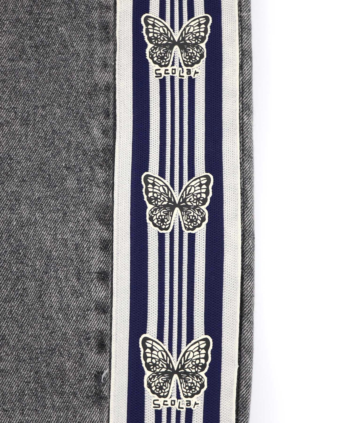 蝶ラインテープ付きデニムパンツ-13