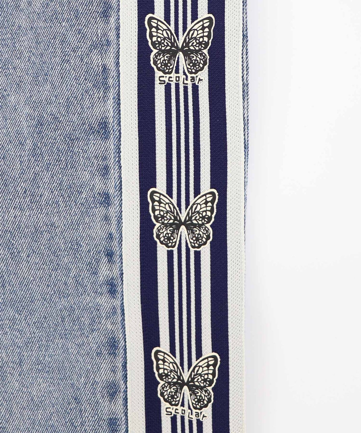 蝶ラインテープ付きデニムパンツ-16