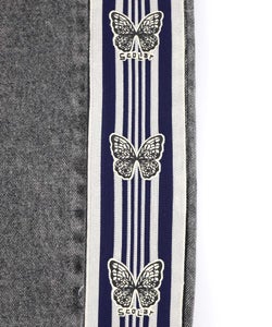 蝶ラインテープ付きデニムパンツ-16