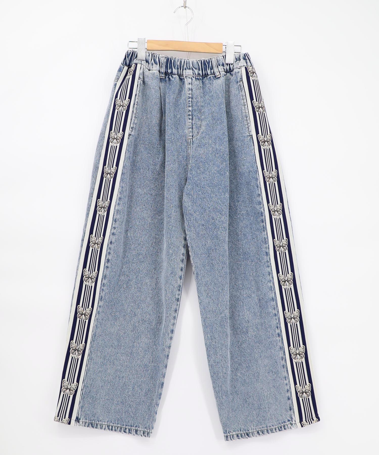 ScoLar 161672：蝶ラインテープ付きデニムパンツ 161672：蝶ラインテープ付きデニムパンツの通販-ScoLar