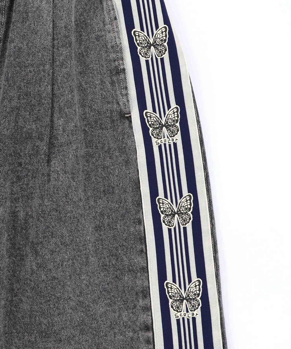 蝶ラインテープ付きデニムパンツ-19