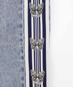 蝶ラインテープ付きデニムパンツ-19