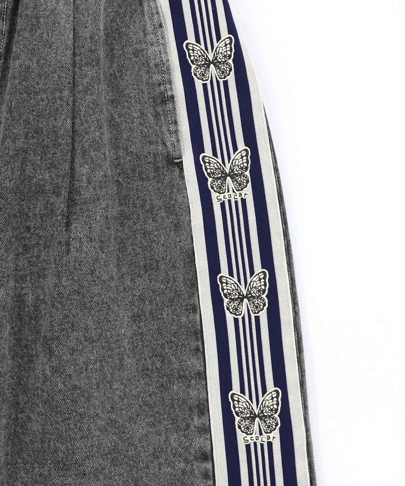 蝶ラインテープ付きデニムパンツ-22