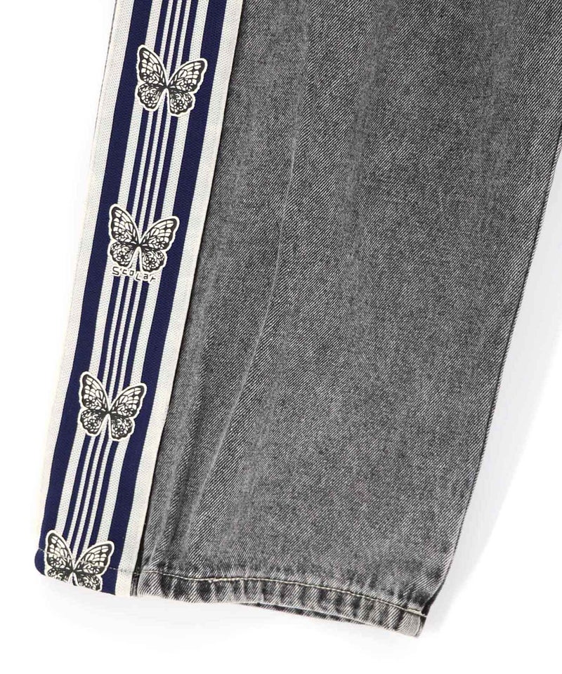 蝶ラインテープ付きデニムパンツ-24