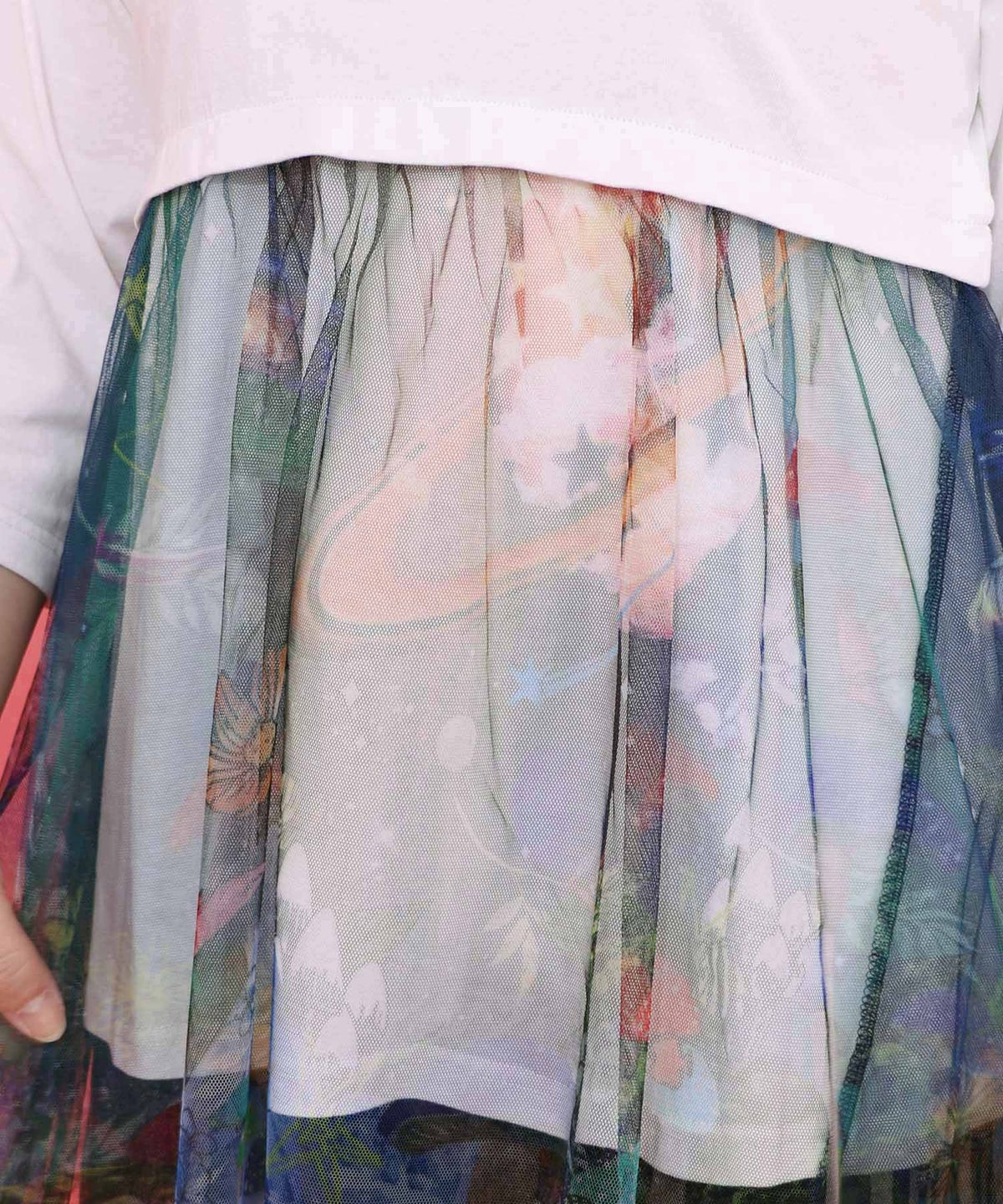 キノコの惑星柄チュール切替プルオーバー-8