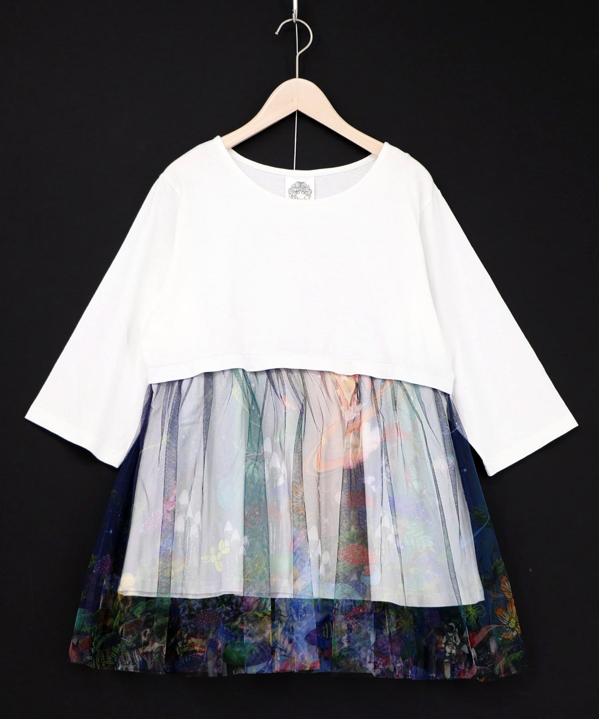 キノコの惑星柄チュール切替プルオーバー-9