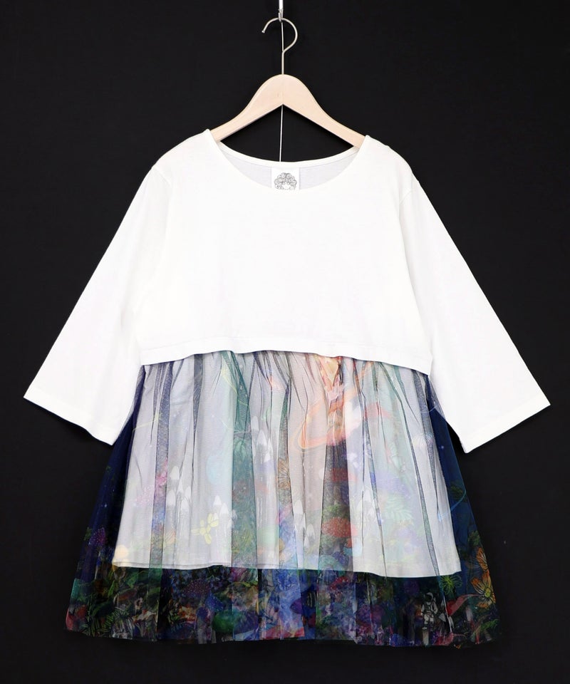 キノコの惑星柄チュール切替プルオーバー-9