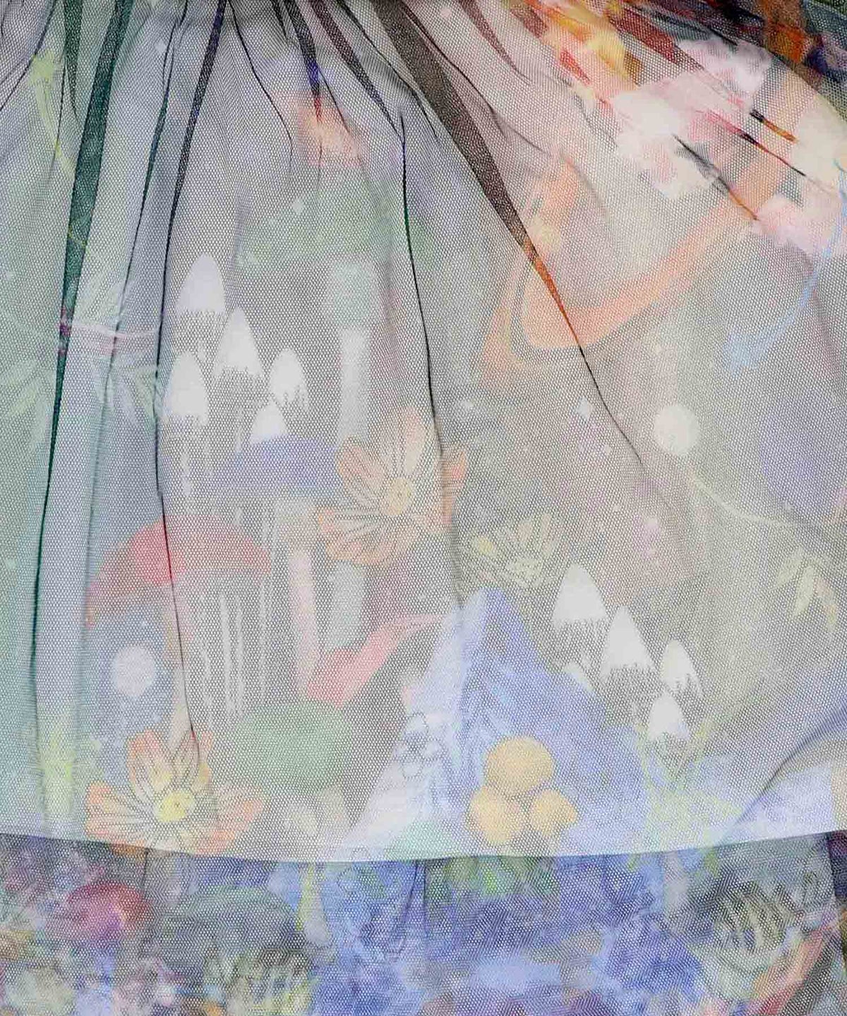 キノコの惑星柄チュール切替プルオーバー-10