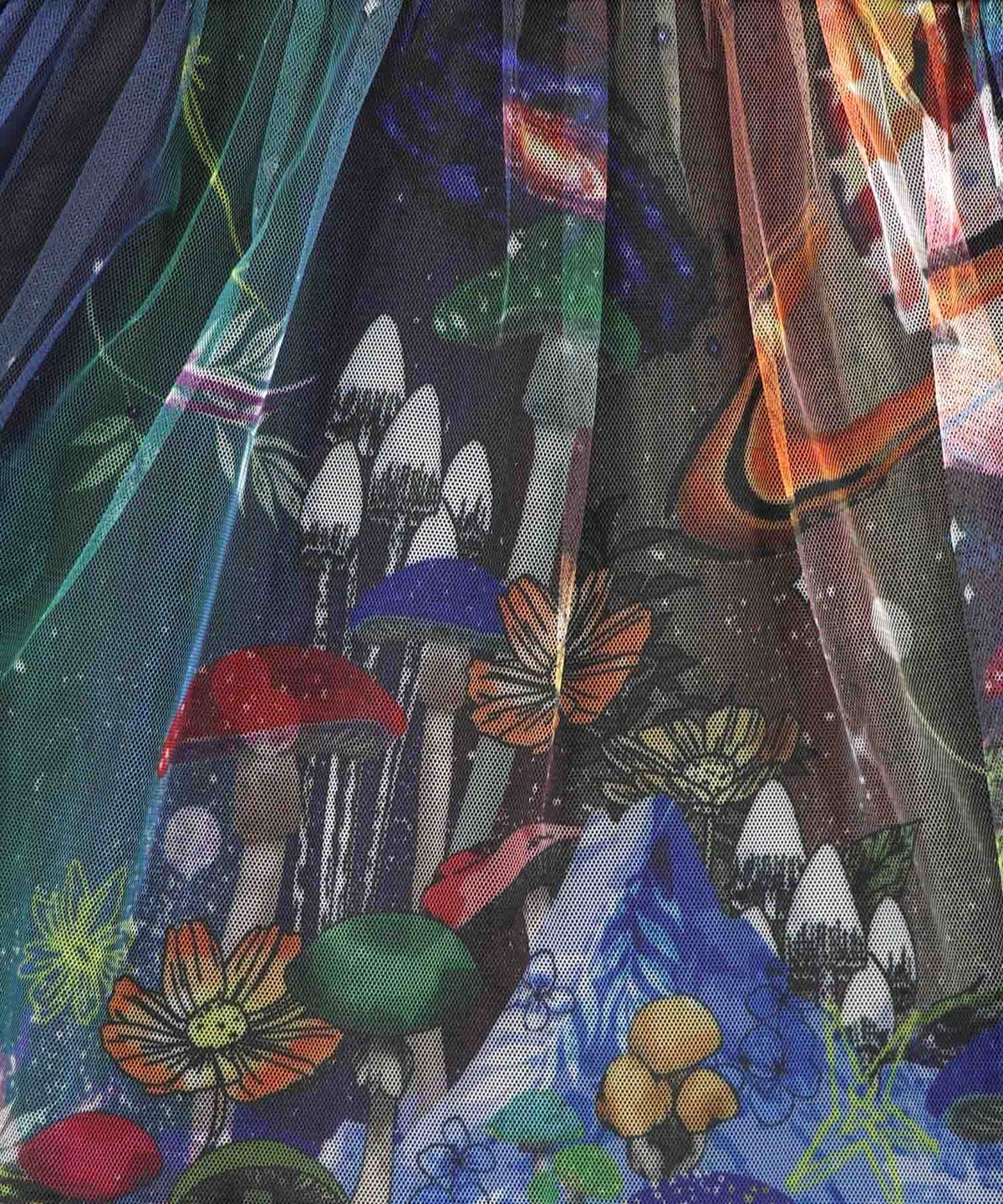 キノコの惑星柄チュール切替プルオーバー-12