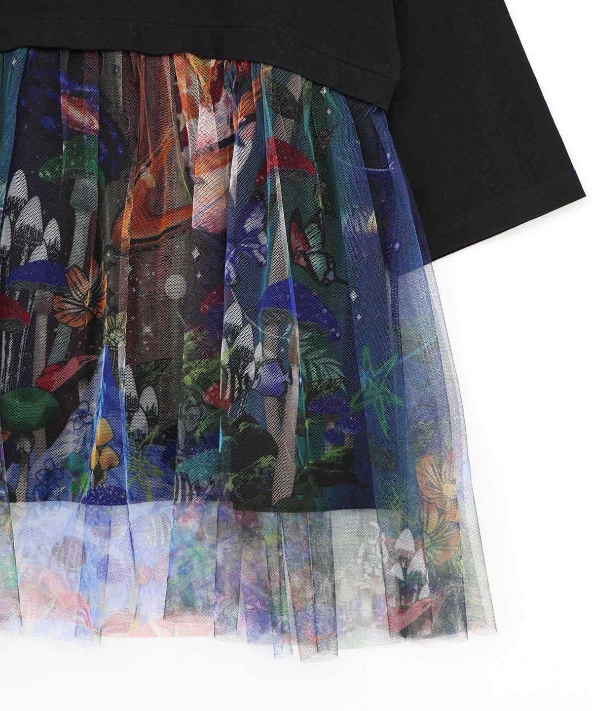 キノコの惑星柄チュール切替プルオーバー-15