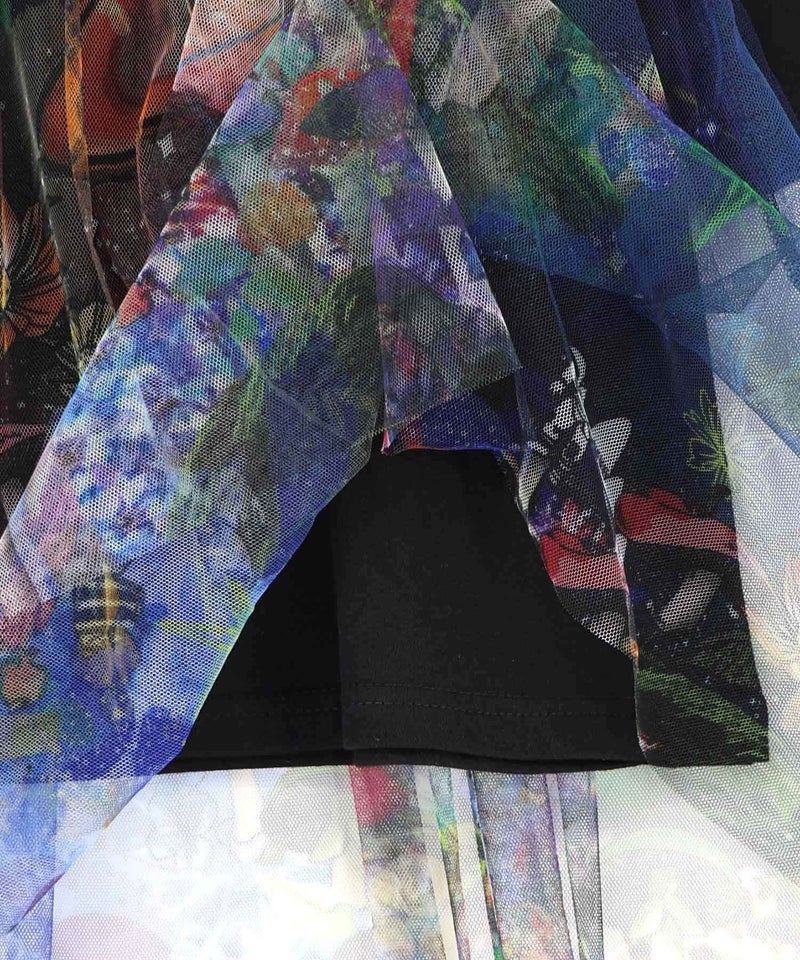 キノコの惑星柄チュール切替プルオーバー-17