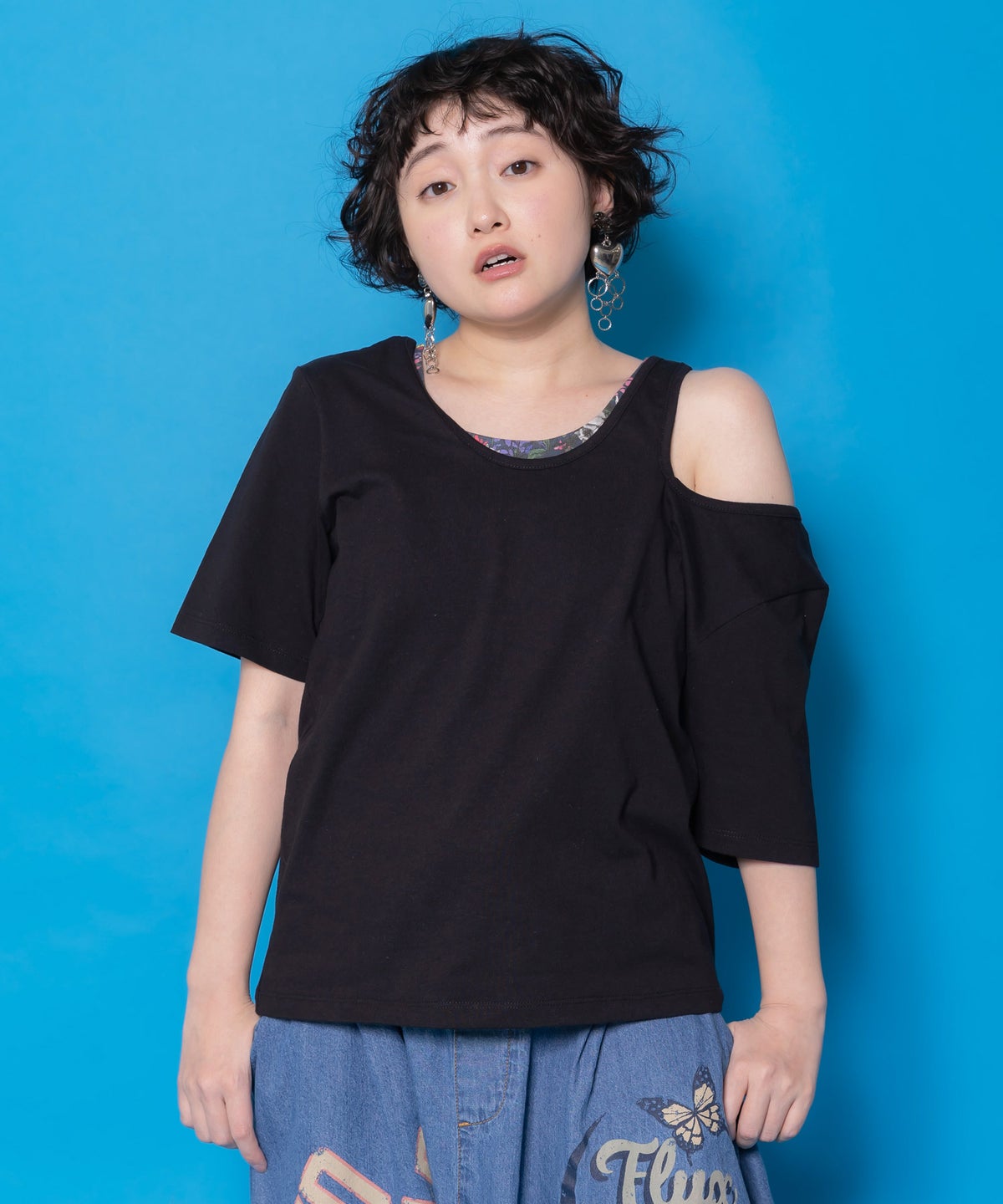 2柄展開 タンクトップ付き3wayTシャツセット-1