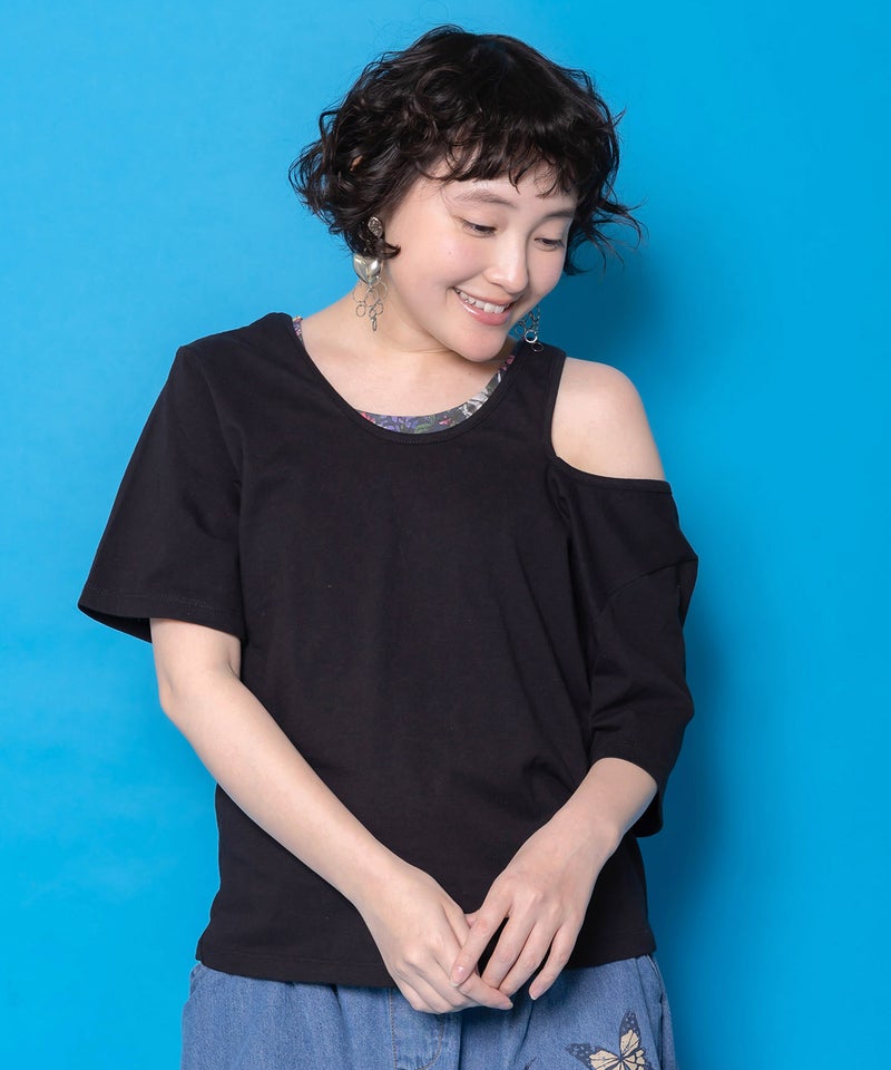 2柄展開 タンクトップ付き3wayTシャツセット-2