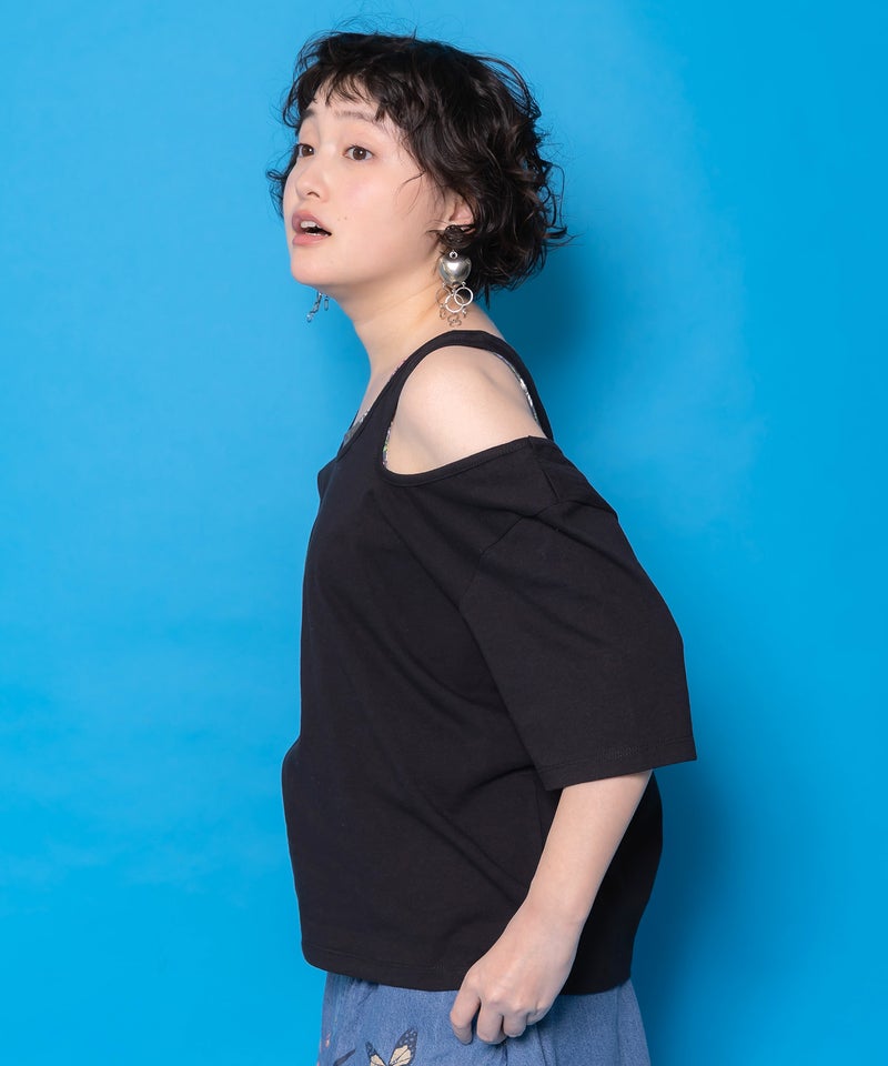 2柄展開 タンクトップ付き3wayTシャツセット-4