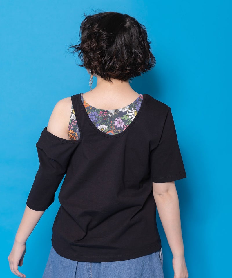 2柄展開 タンクトップ付き3wayTシャツセット-5