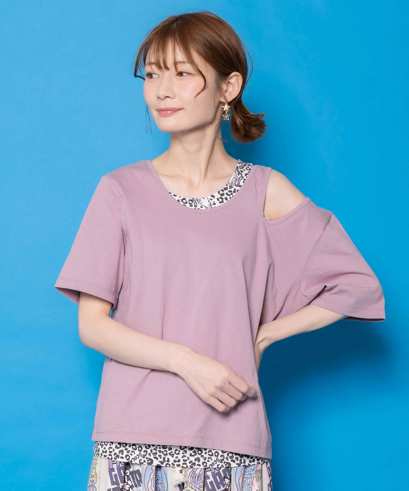 2柄展開 タンクトップ付き3wayTシャツセット-9