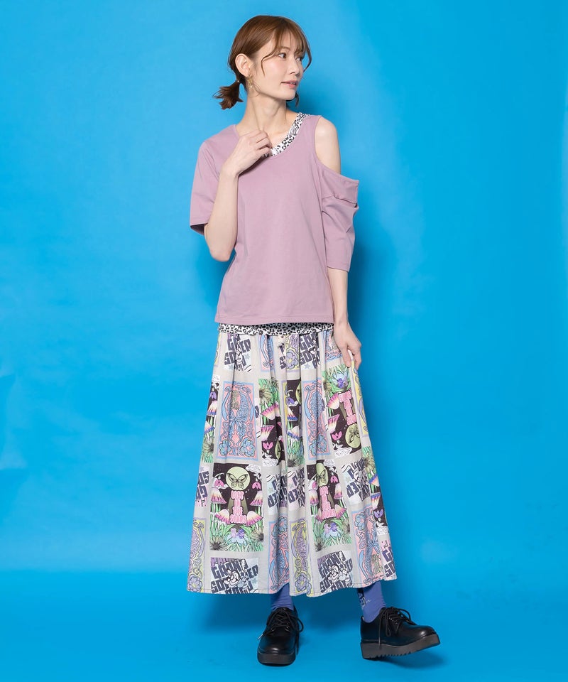 2柄展開 タンクトップ付き3wayTシャツセット-10