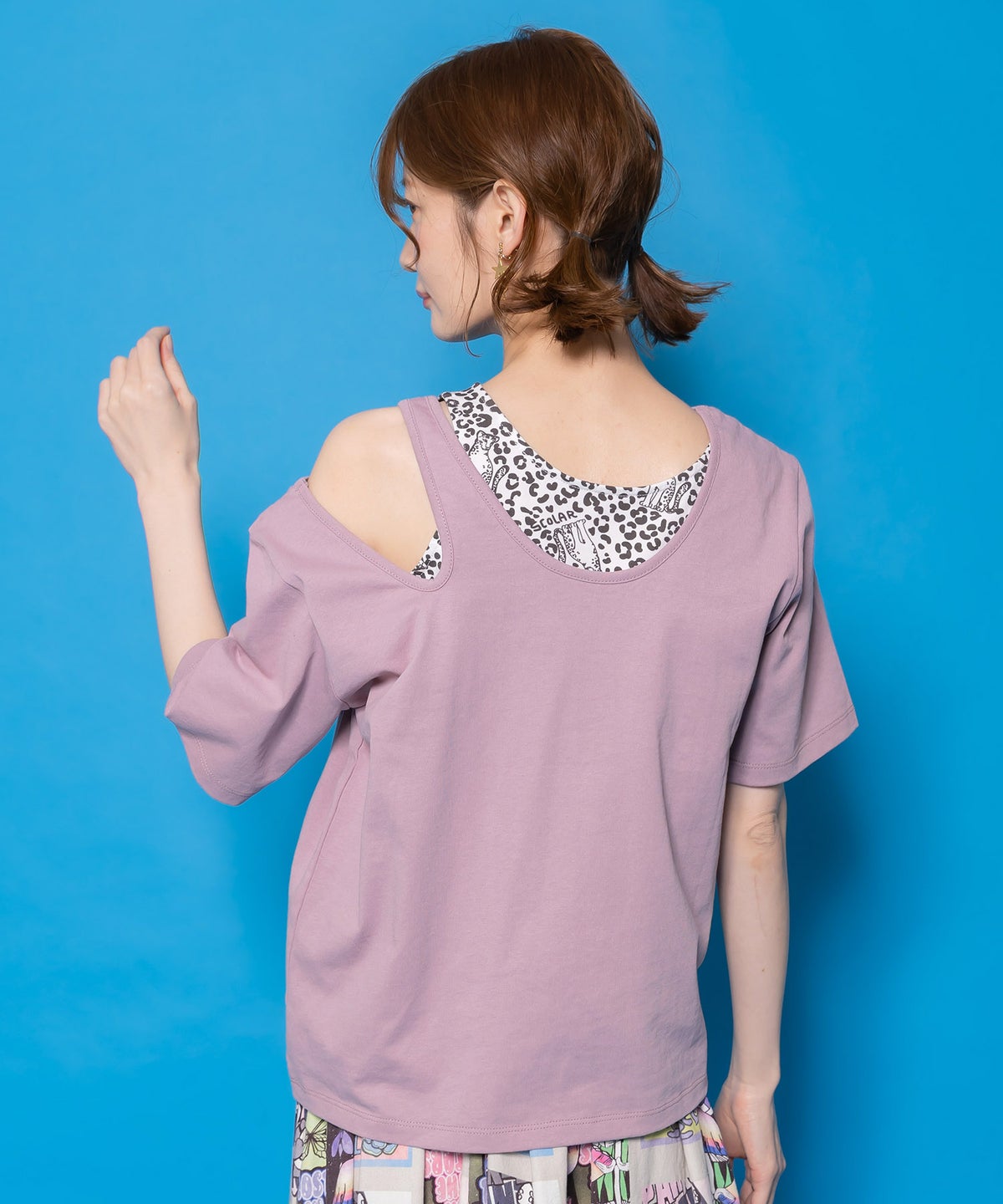 2柄展開 タンクトップ付き3wayTシャツセット-13