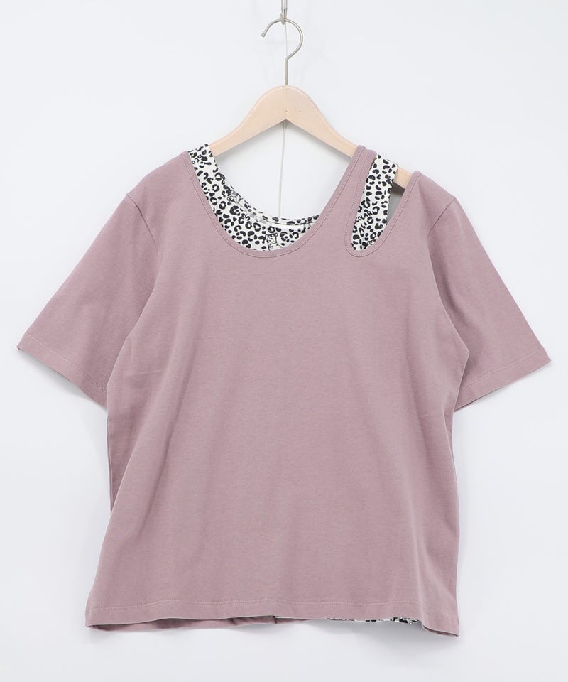 2柄展開 タンクトップ付き3wayTシャツセット-18