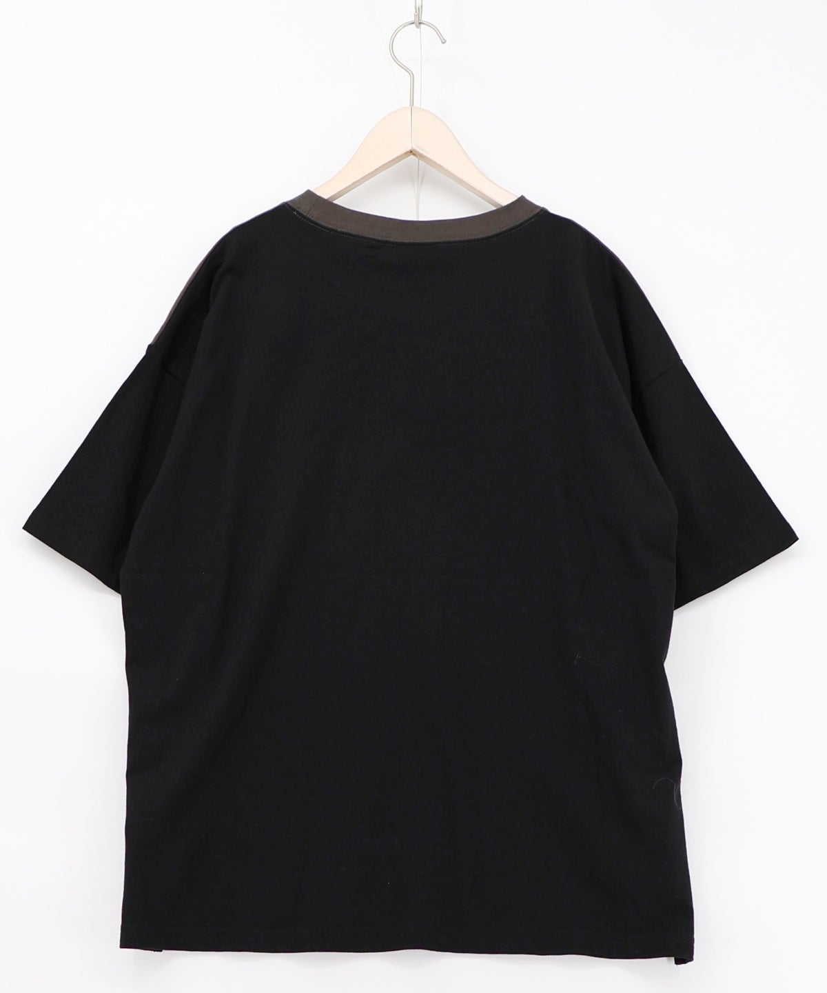 花ネコピクニック柄配色Tシャツ-14