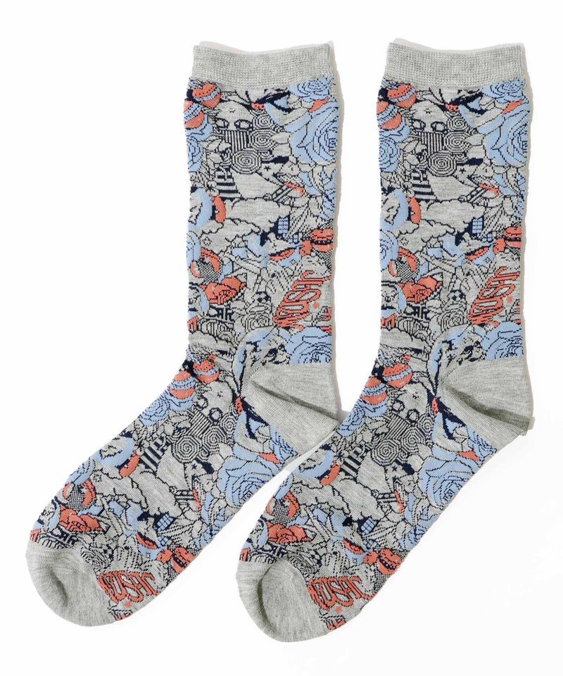 宇宙柄とスカラー柄ソックス-3