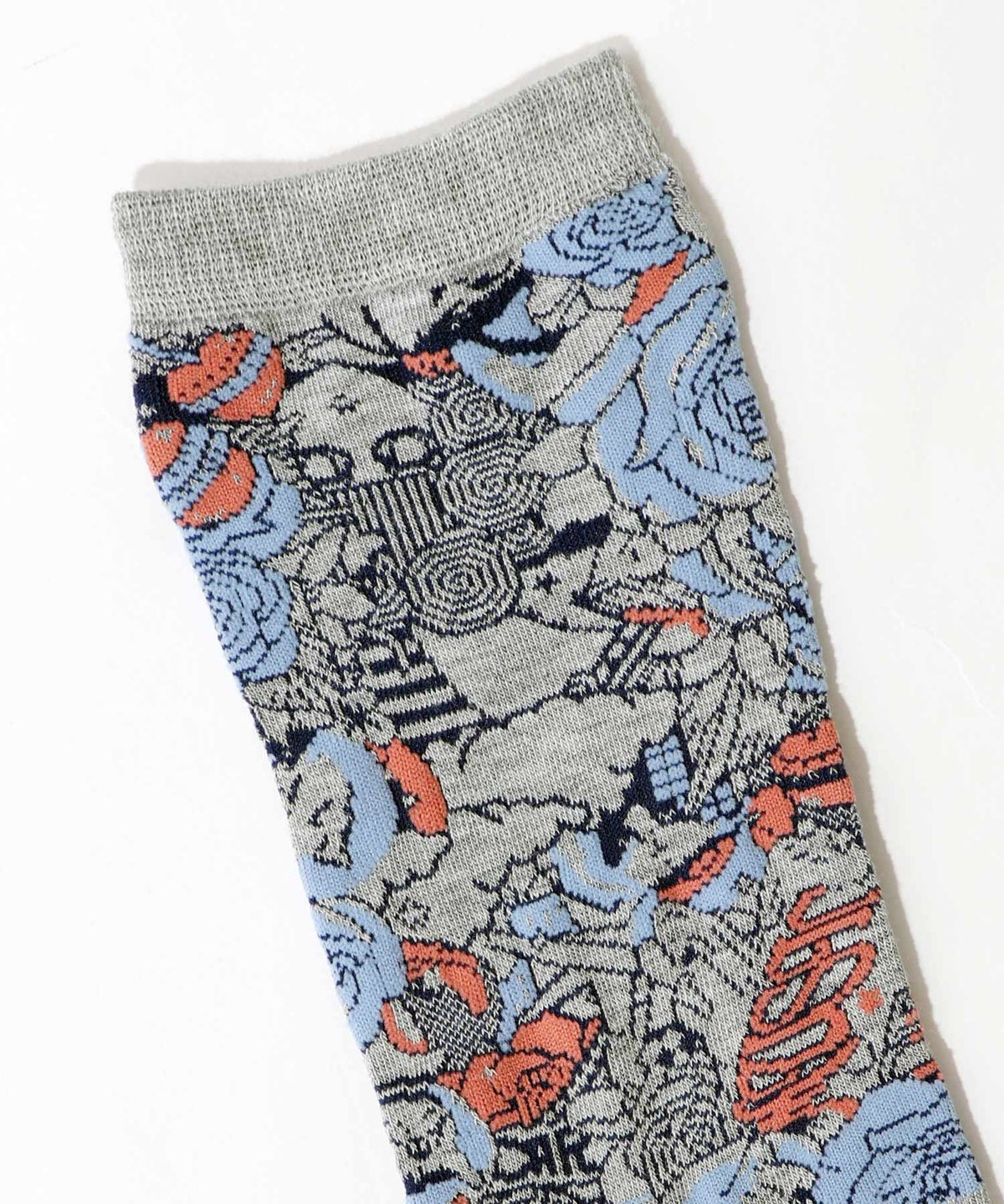 宇宙柄とスカラー柄ソックス-4