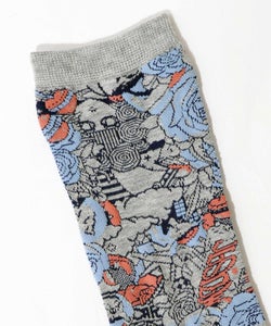 宇宙柄とスカラー柄ソックス-4