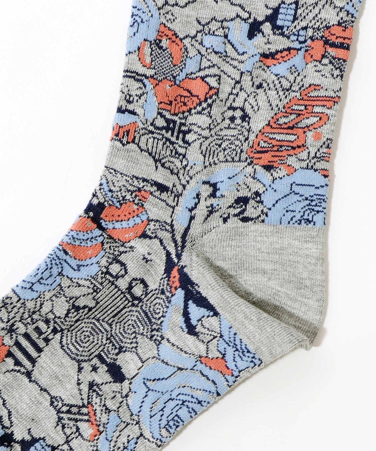 宇宙柄とスカラー柄ソックス-5